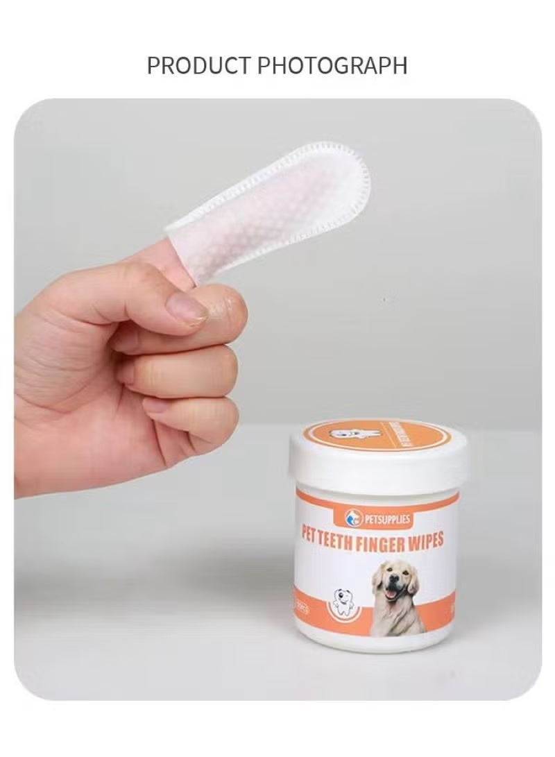 M.A&F's Teeth & Ear Cleaning Wipes for Dogs & Cats, Remove Bad Breath by Removing Plaque and Tartar Buildup No-Rinse Dog Finger Toothbrush, Disposable Gentle Cleaning & Gum Care Pet Wipes - Image 3